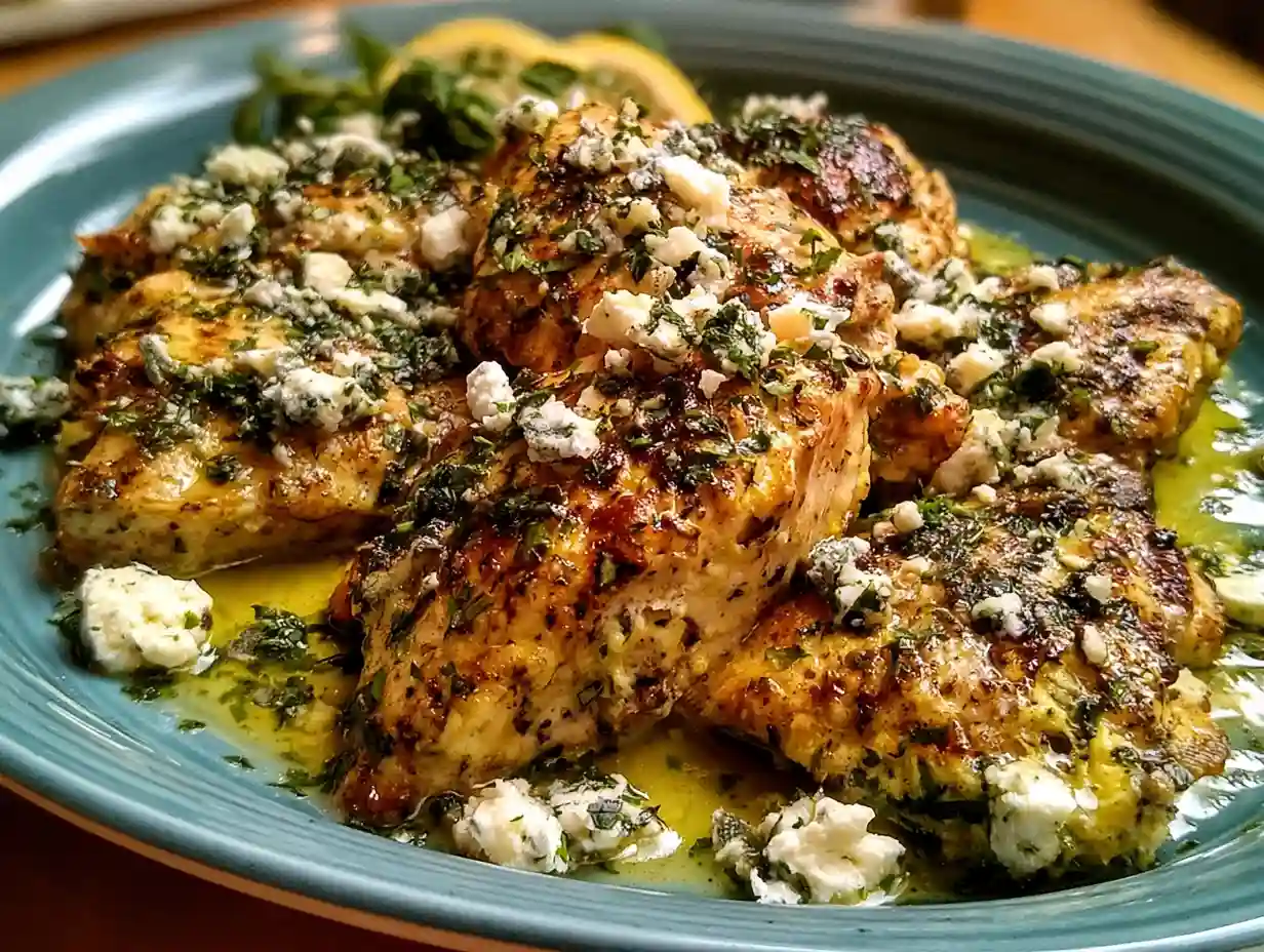 Greek Chicken with Lemon and Feta