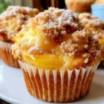 Homemade Peach Cobbler Muffins