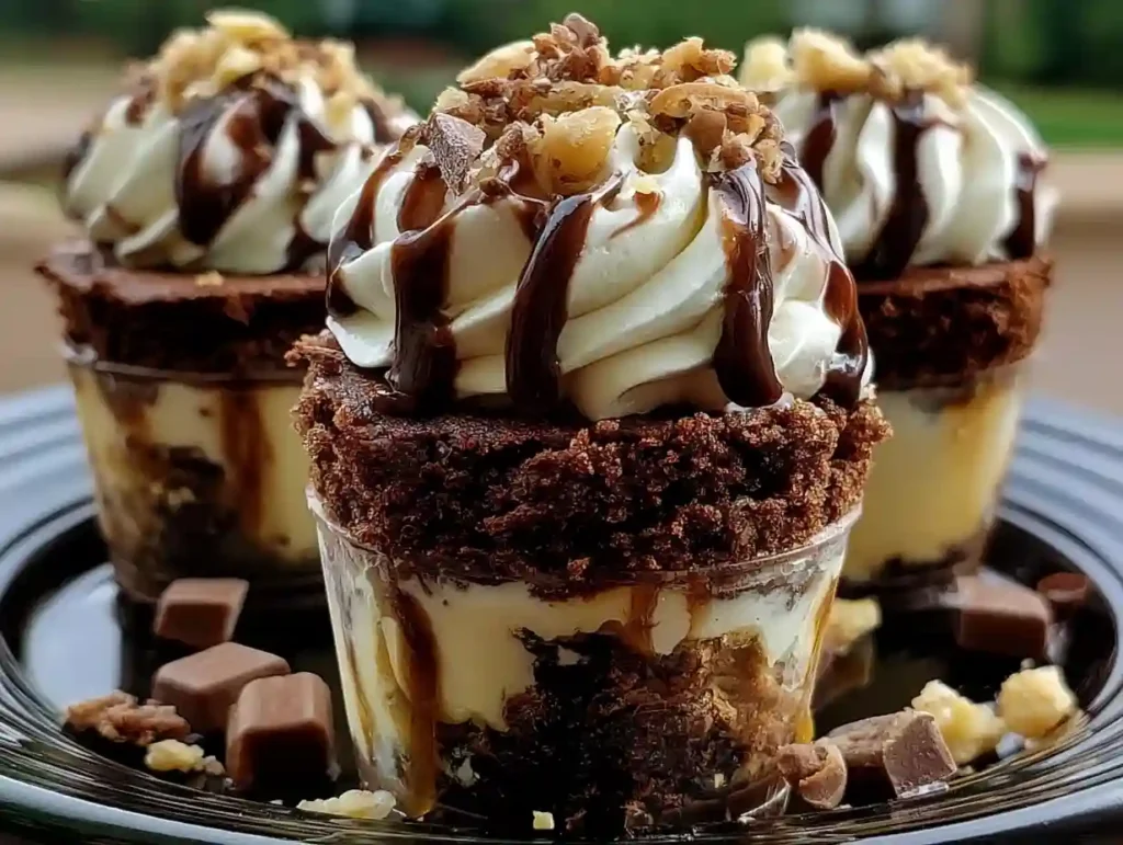 Loaded Brownie Cheesecake Cups Dessert