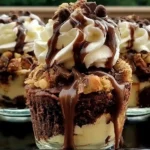 Loaded Brownie Cheesecake Cups Dessert