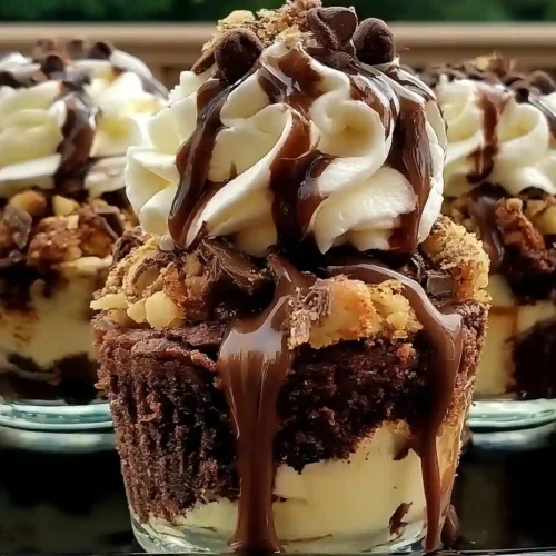 Loaded Brownie Cheesecake Cups Dessert