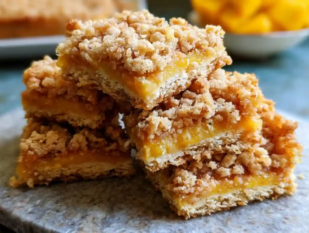 Mango Oatmeal Crumble Bars