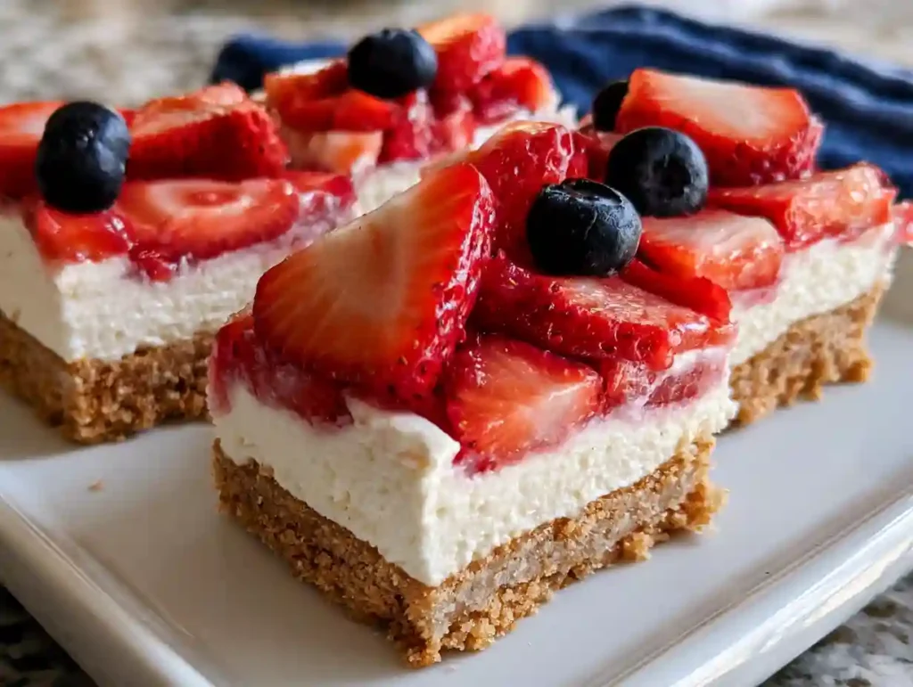 No-Bake Flag Cheesecake Bars