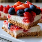 No-Bake Flag Cheesecake Bars