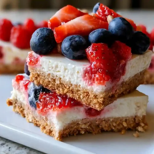 No-Bake Flag Cheesecake Bars