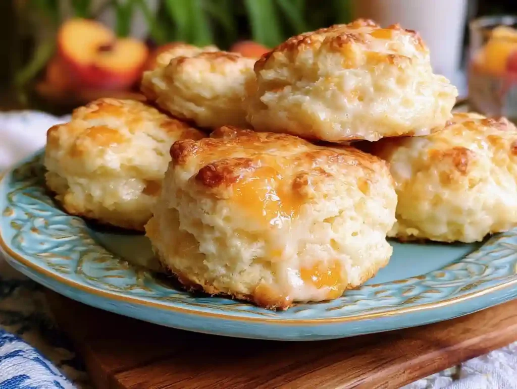 Peach Buttermilk Biscuits