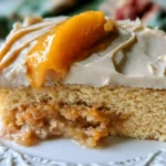 Peach Cake with Brown Sugar Frosting