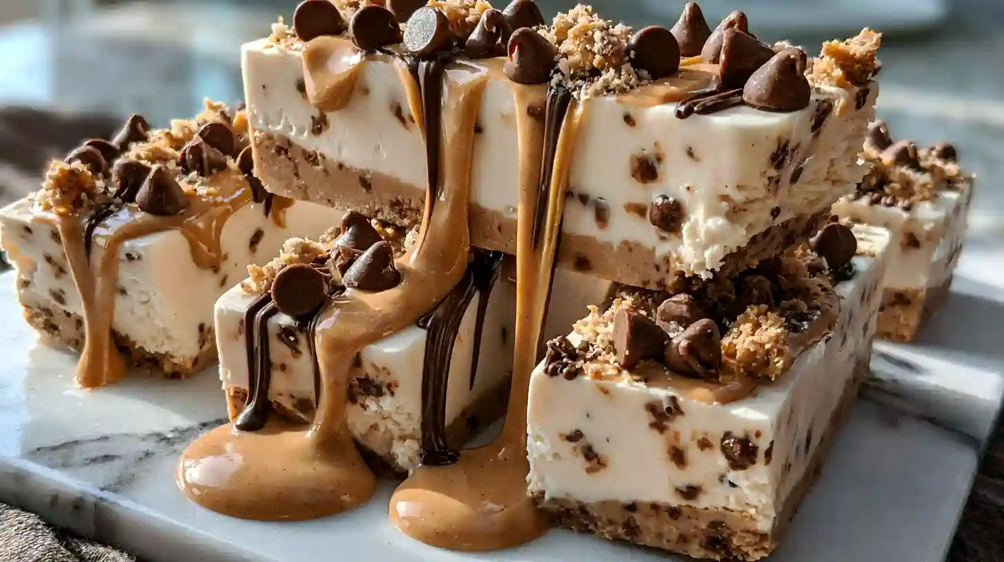 Peanut Butter Frozen Yogurt Bars