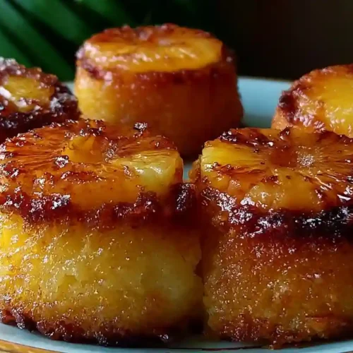 Pineapple Mascarpone Upside-Down Mini Cakes