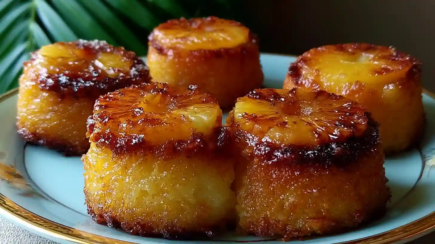 Pineapple Mascarpone Upside-Down Mini Cakes