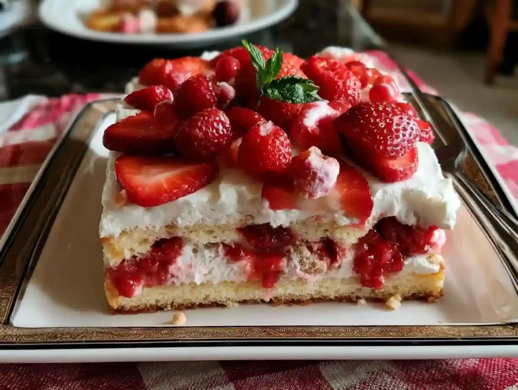 Strawberry Shortcake Sheet Cake