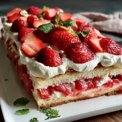 Strawberry Shortcake Sheet Cake