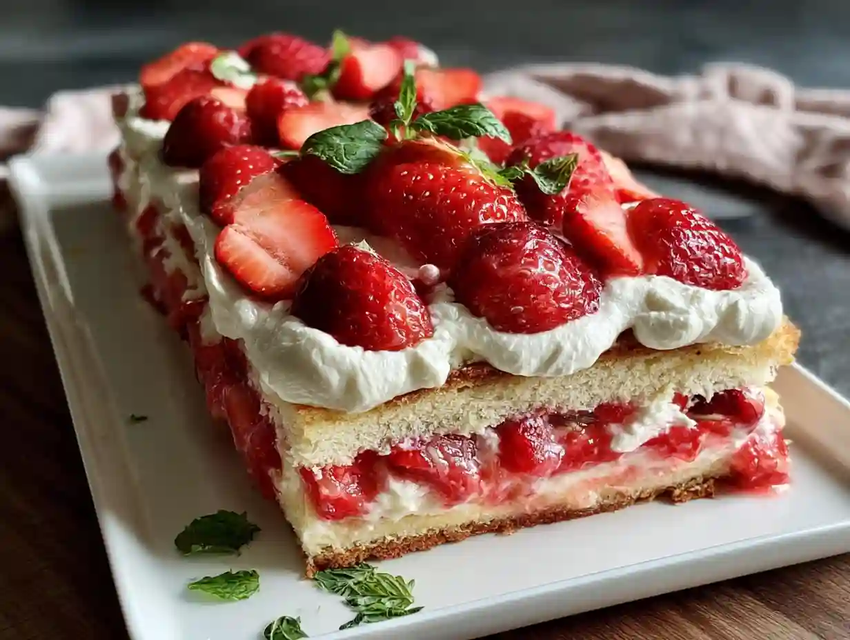 Strawberry Shortcake Sheet Cake