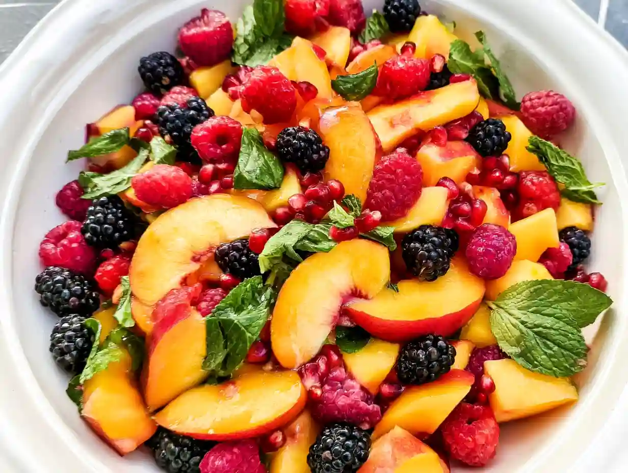 Summer Peach Fruit Salad