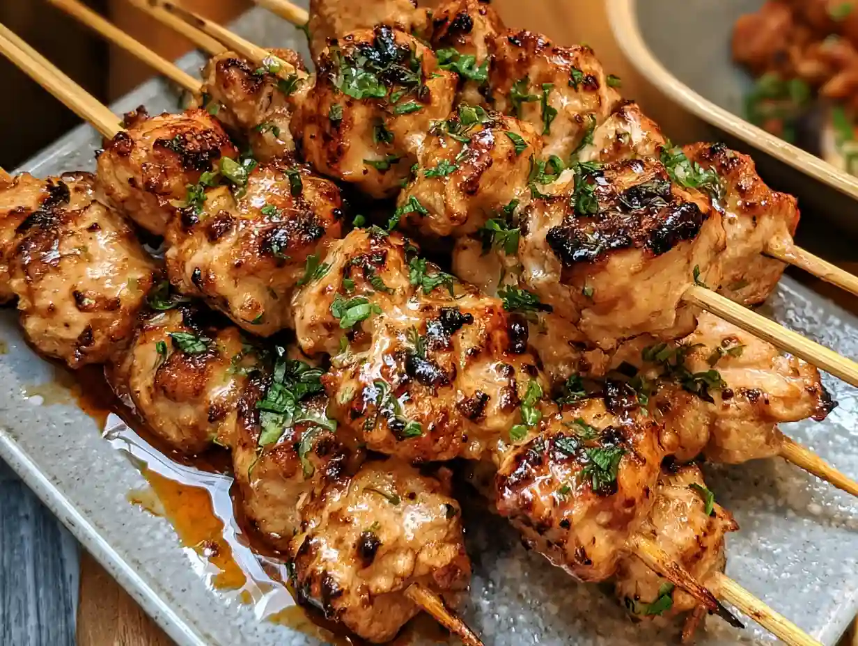 Bang Bang Chicken Skewers