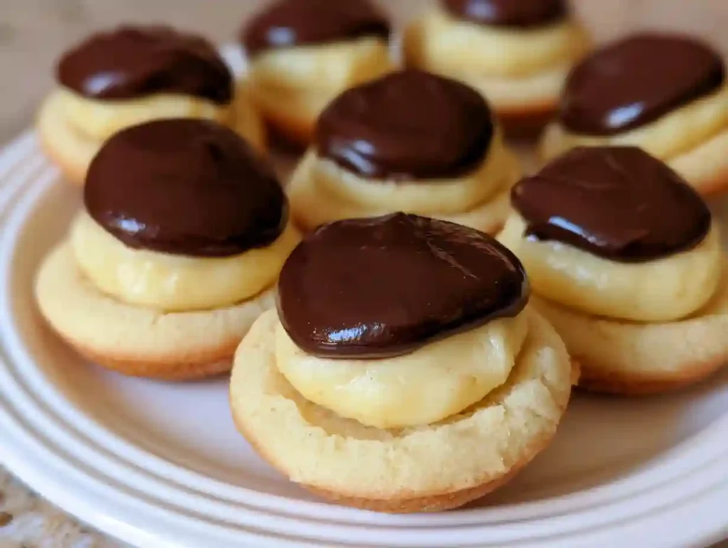 Boston Cream Pie Cookie Bites