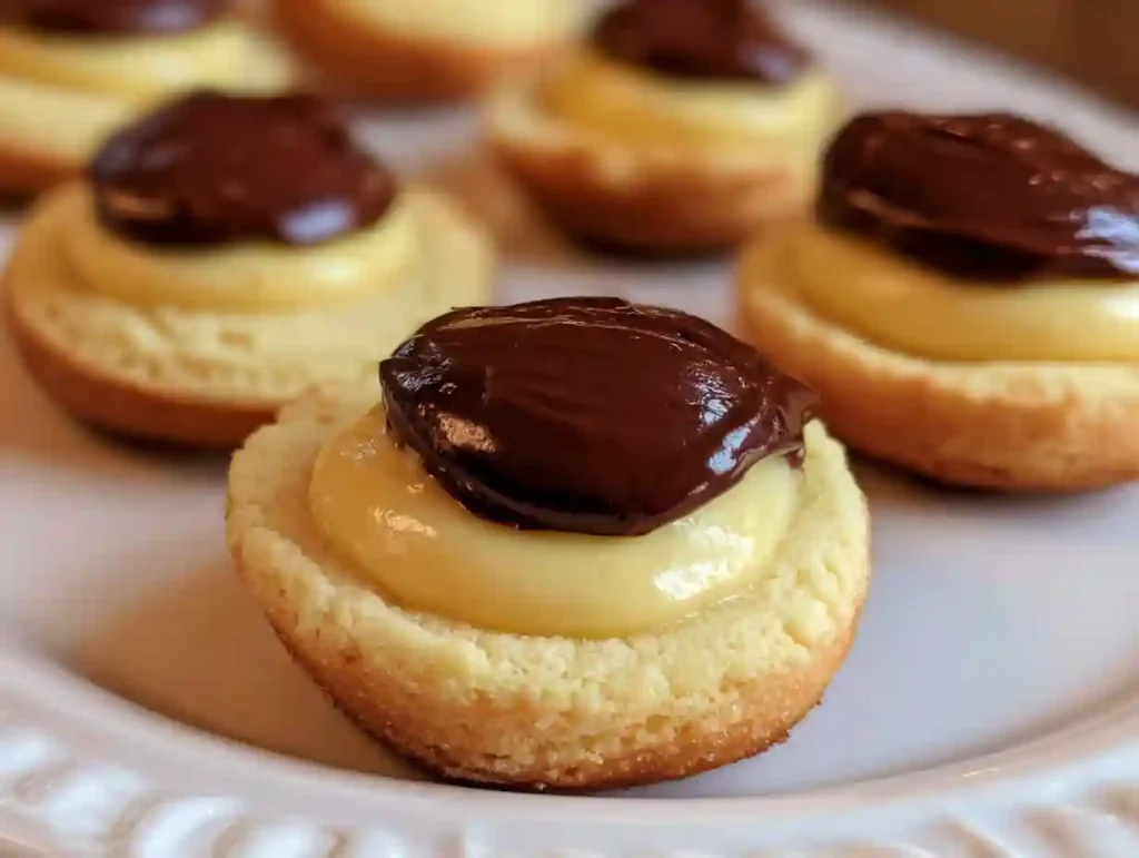 Boston Cream Pie Cookie Bites
