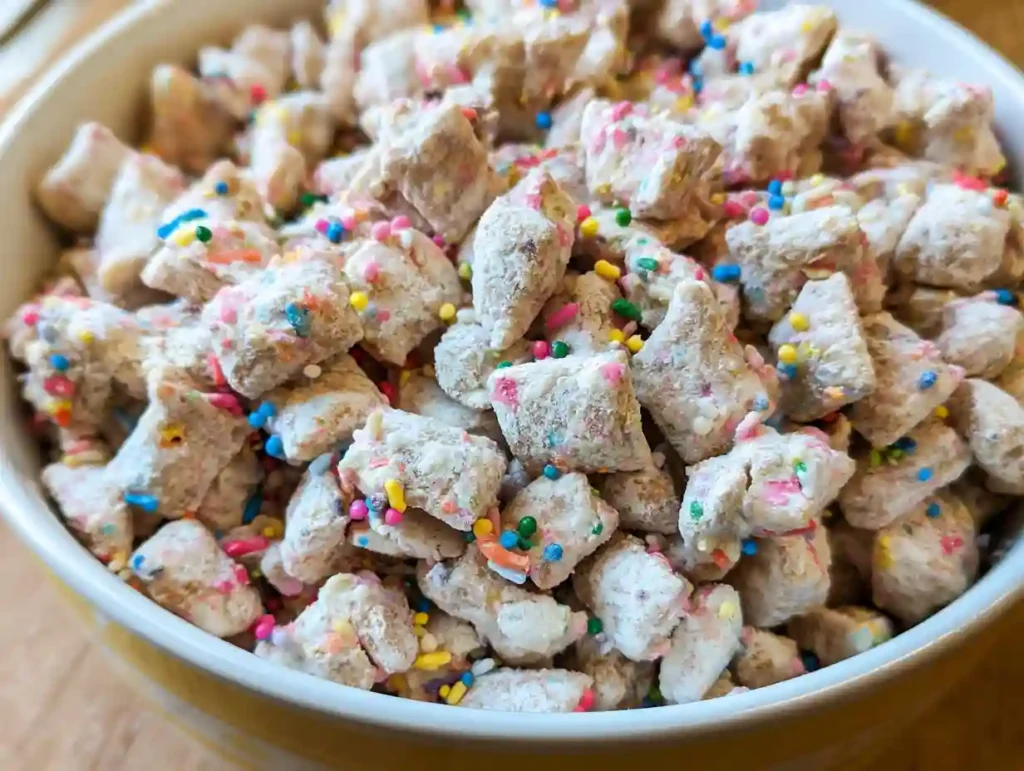 Cake Batter Puppy Chow Recipe