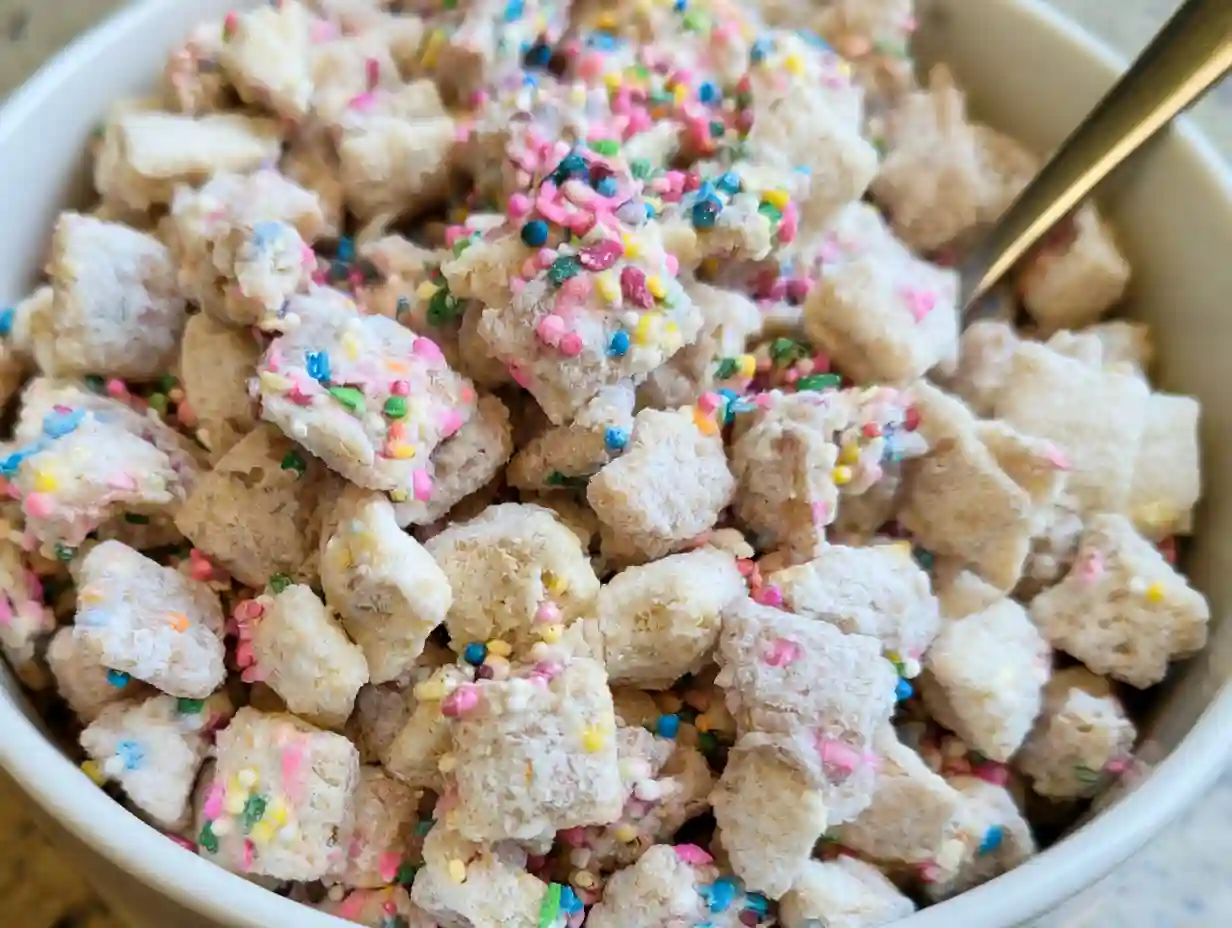 Cake Batter Puppy Chow Recipe