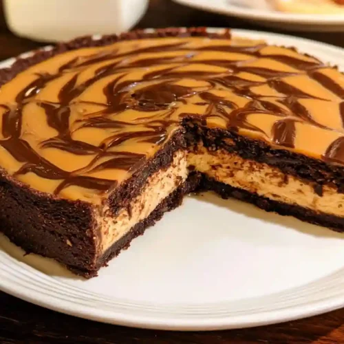 Caramel Cream Cheese Brownie Tart