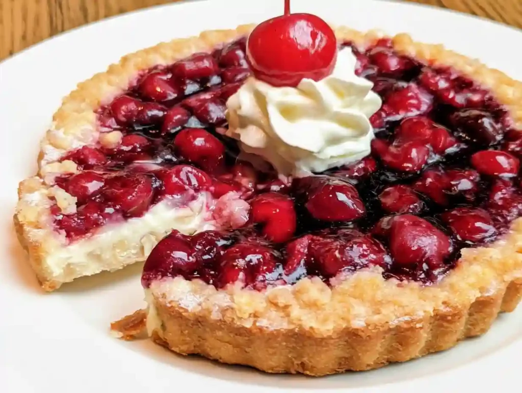 Cherry Vanilla Shortbread Tart