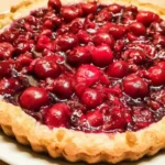 Cherry Vanilla Shortbread Tart