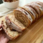 Cinnamon roll banana bread