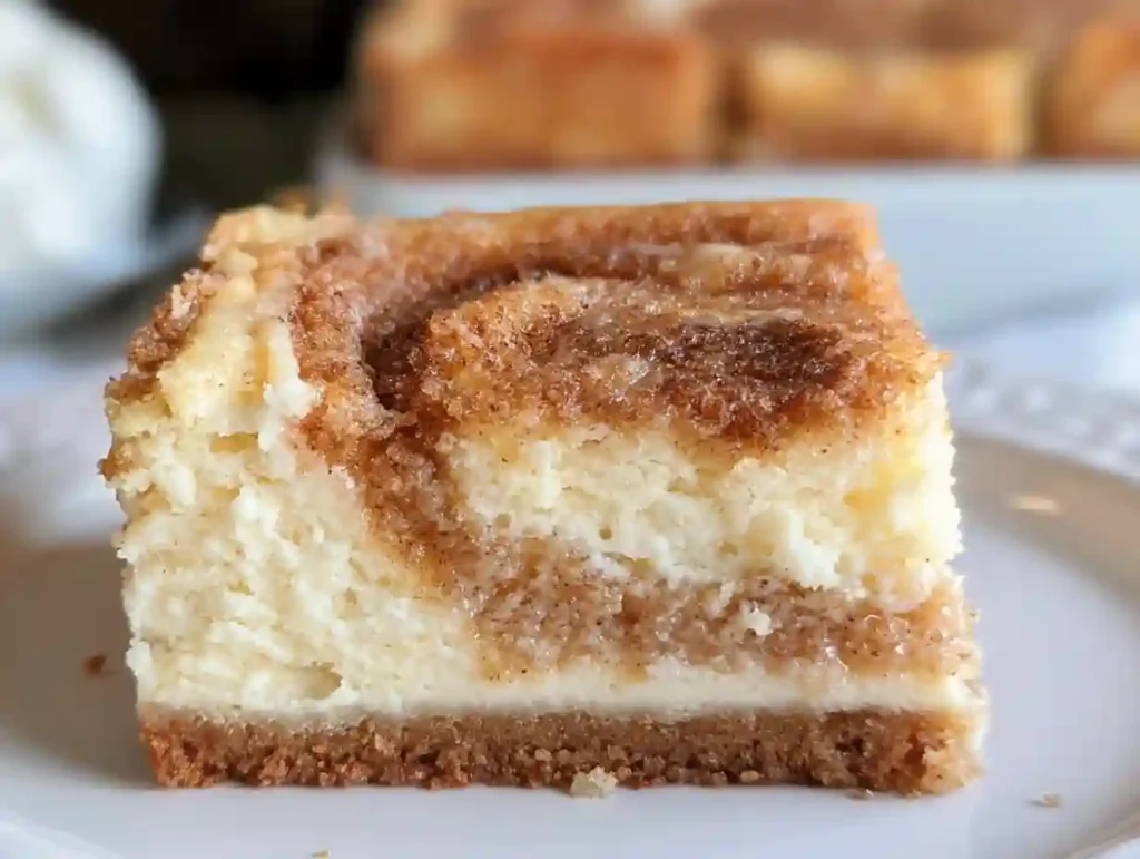 Classic Cinnamon Roll Cheesecake Bars