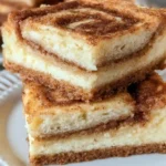 Classic Cinnamon Roll Cheesecake Bars