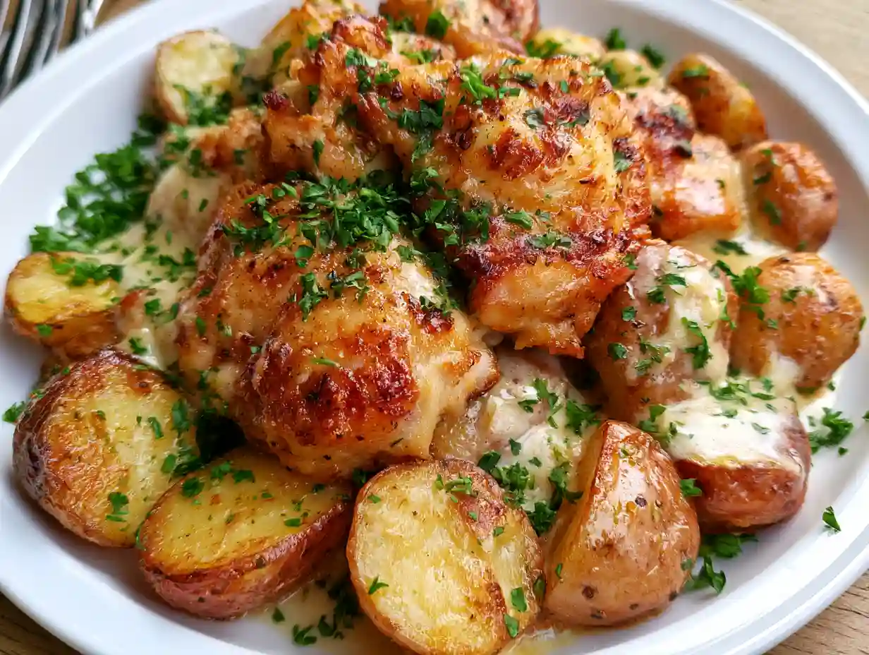 Garlic Parmesan Chicken and Potatoes