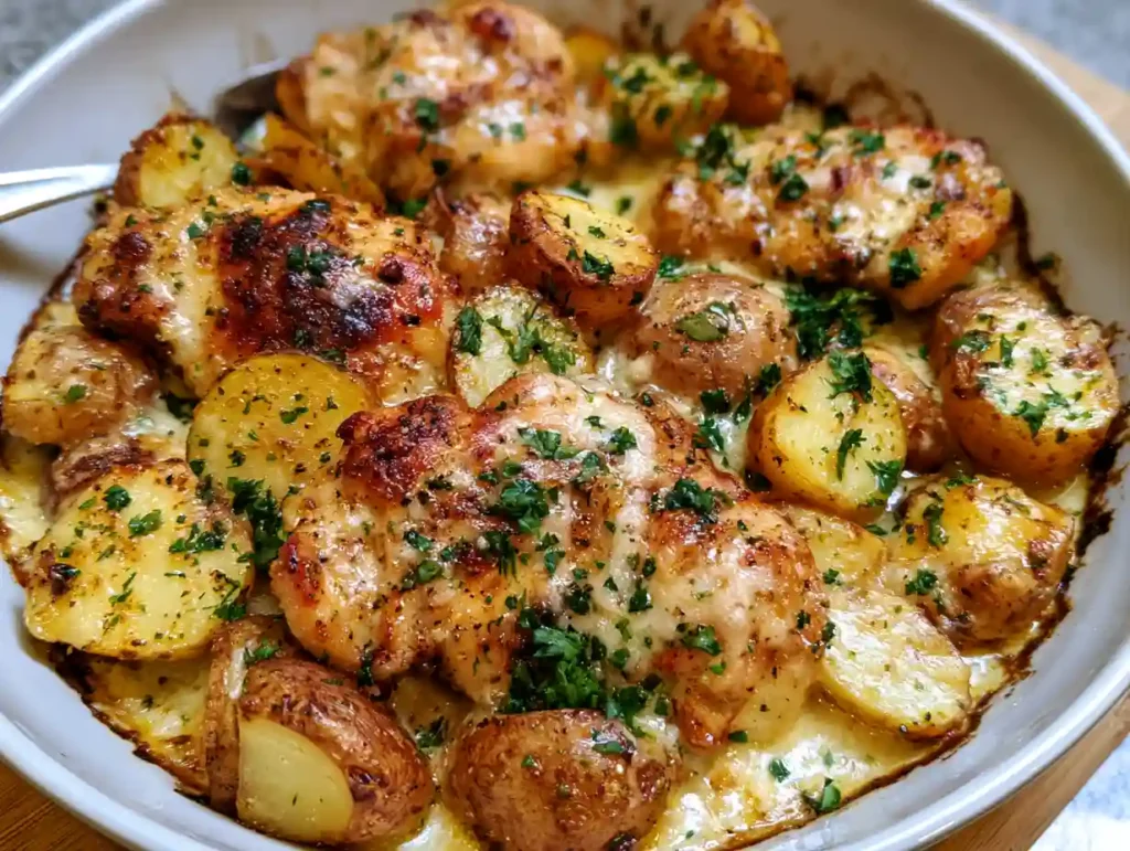 Garlic Parmesan Chicken and Potatoes