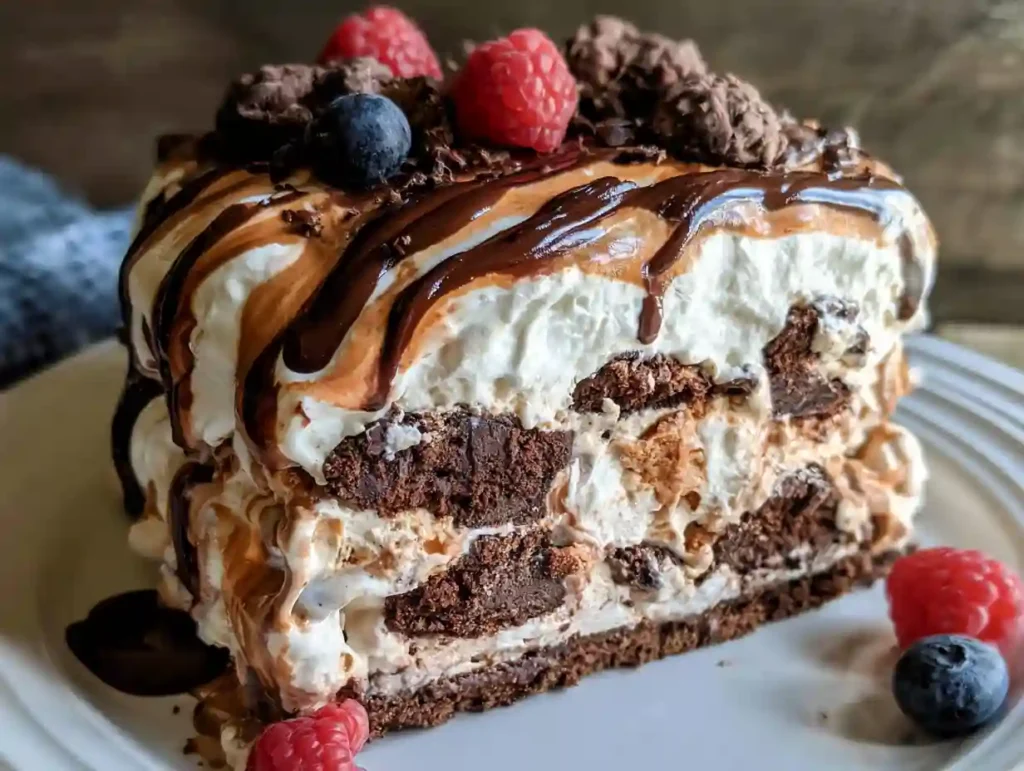 Homemade ice cream cake