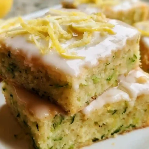 Lemon Zucchini Bars with Glaze