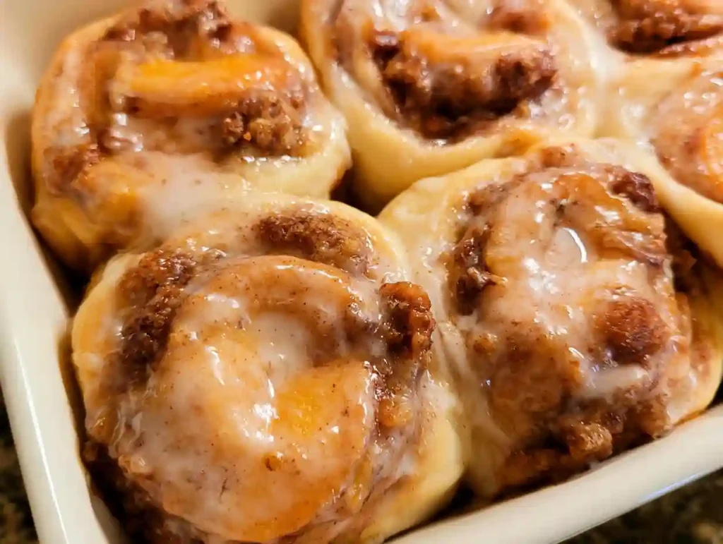 Peach Cobbler Cinnamon Rolls