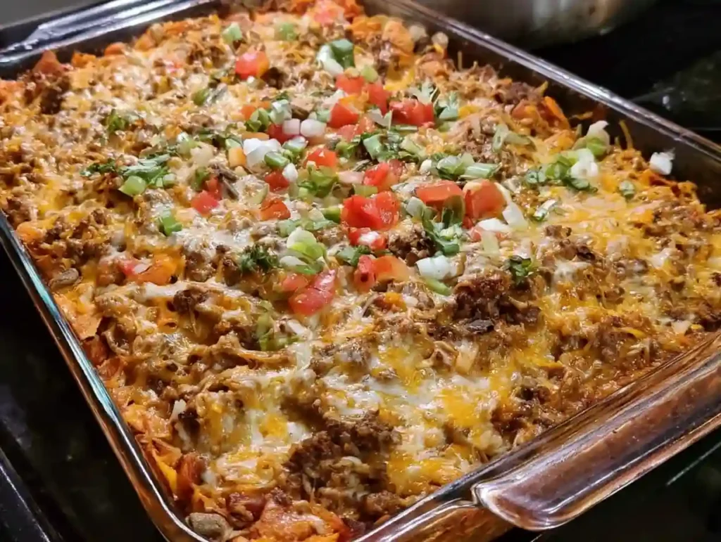 walking taco casserole