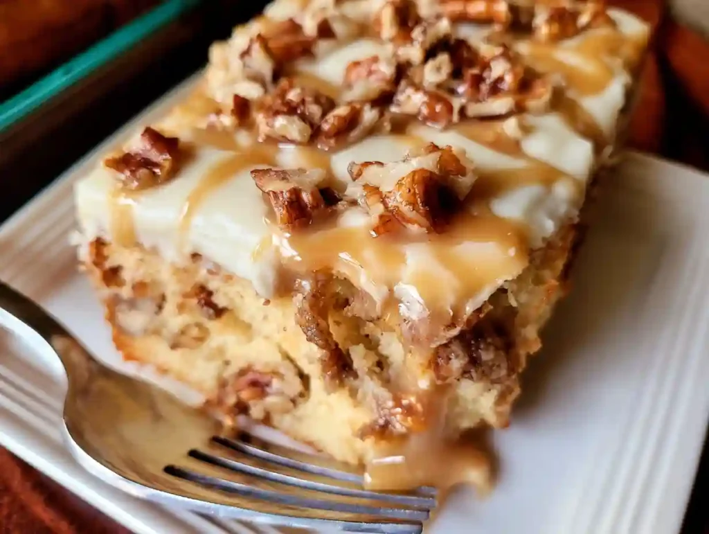 Butter Pecan Praline Poke Cake