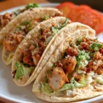 Crispy Smash Chicken Caesar Tacos