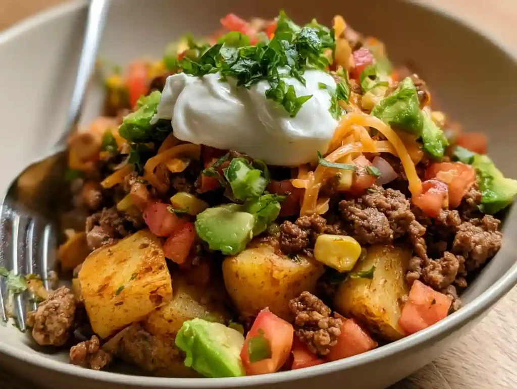 Loaded Potato Taco Bowl