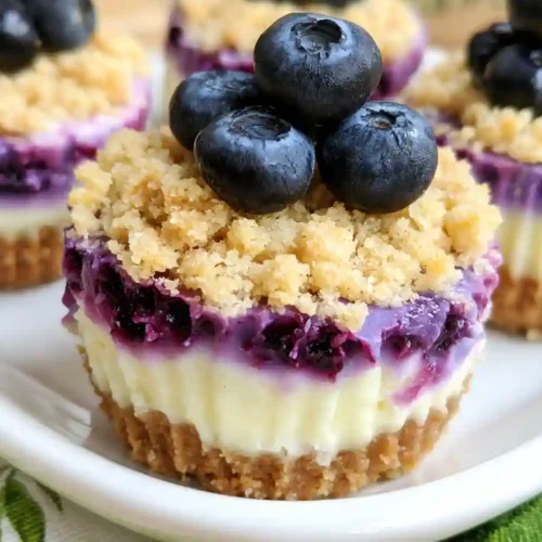 Mini Blueberry Cheesecakes