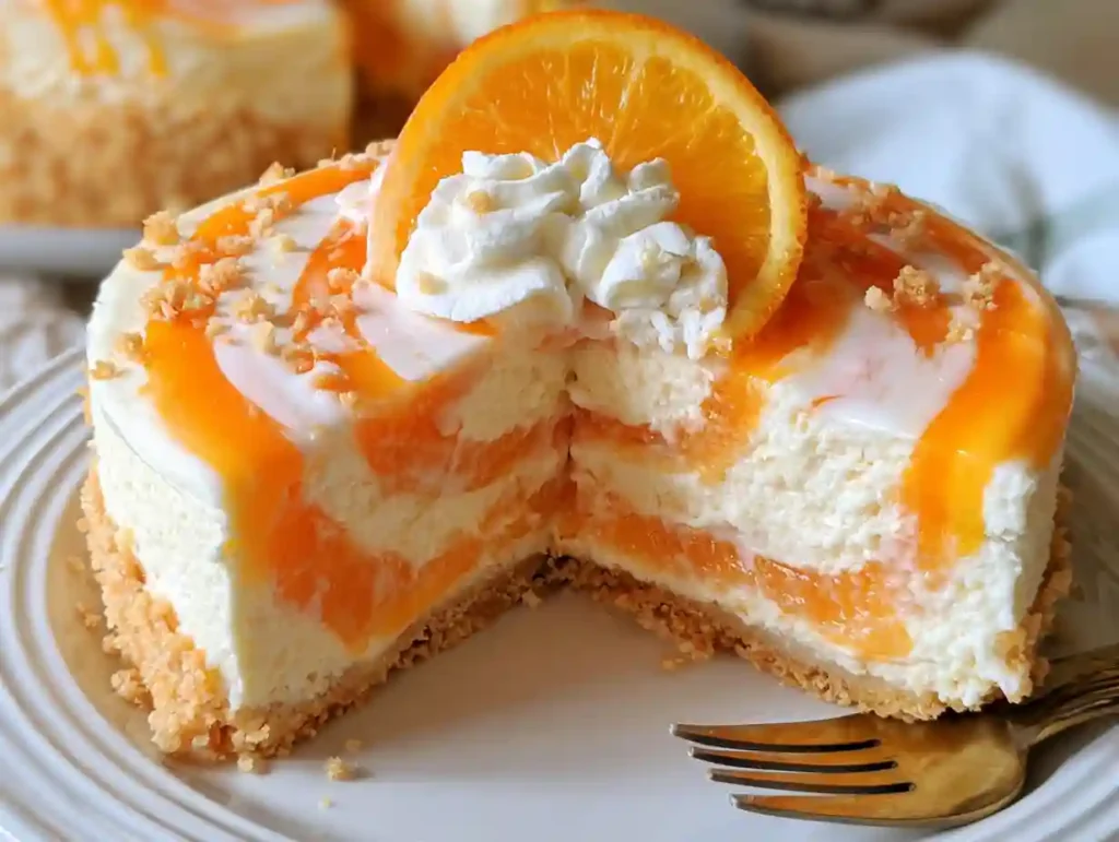 No-Bake Orange Creamsicle Cheesecake