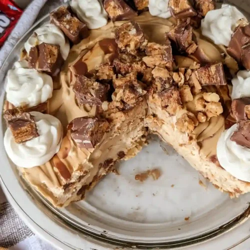 No Bake Snickers Pie