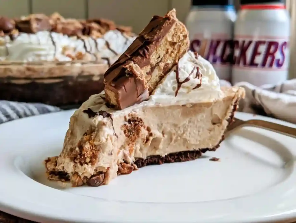 No Bake Snickers Pie