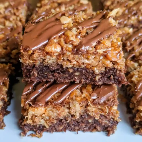 Samoa Box Mix Brownies