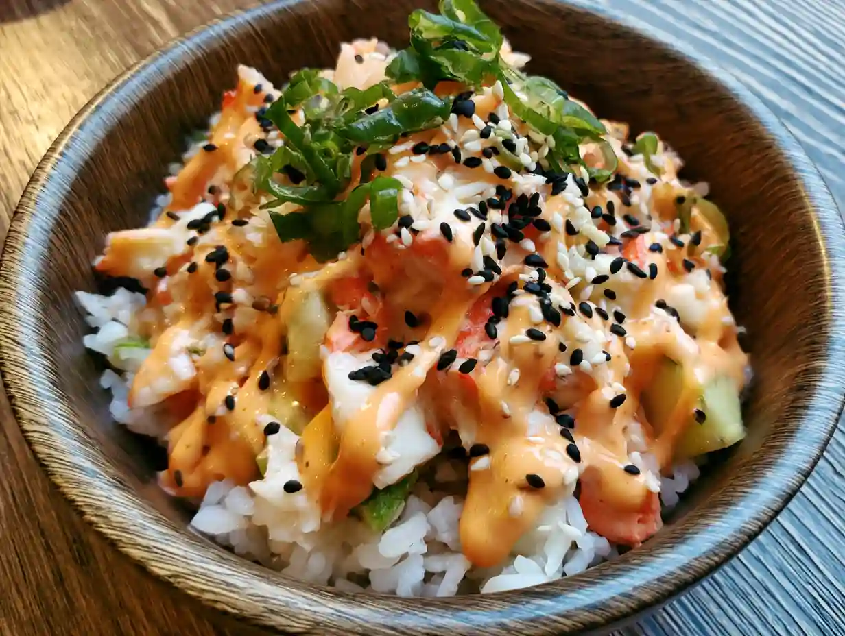 Spicy Crab Sushi Bowls