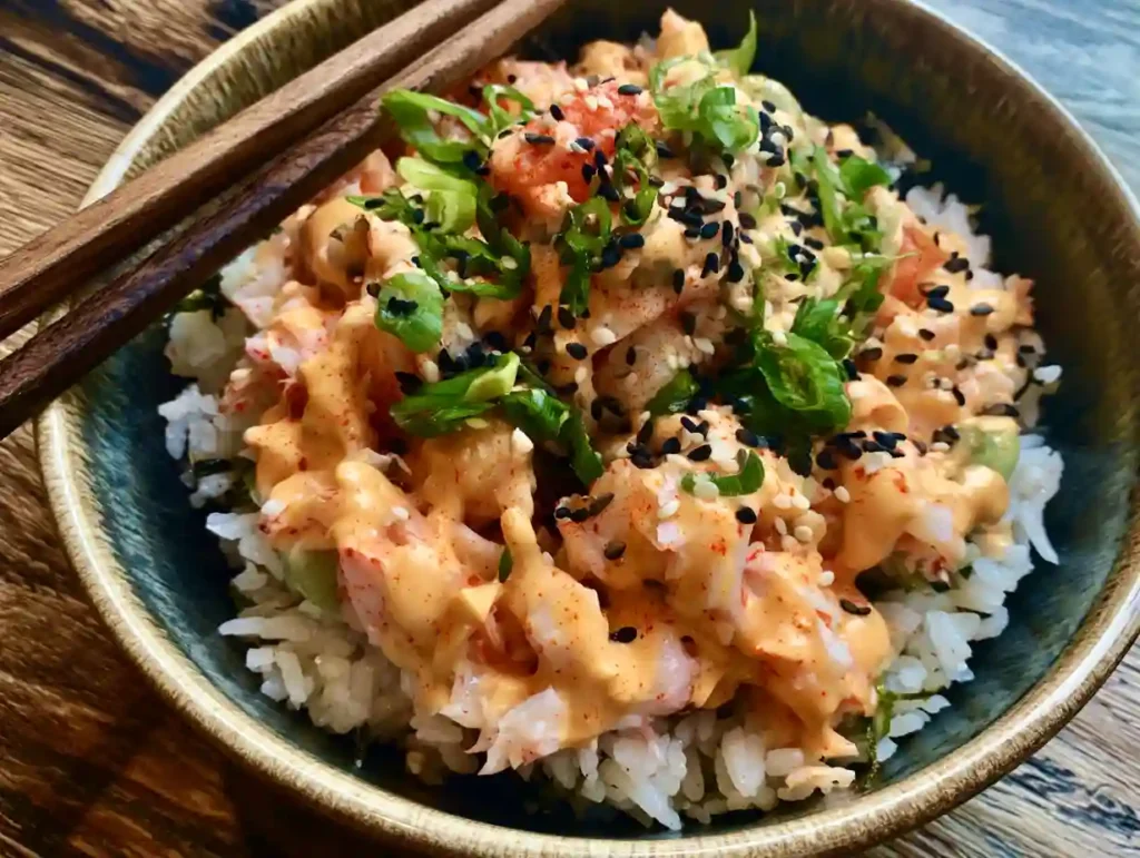 Spicy Crab Sushi Bowls